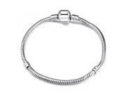Whsle Silver Plated Basic Snake Chains Clasp Bracelets Fit European Bracelets Bangles Charms Beads DIY Jewelry No LOGO