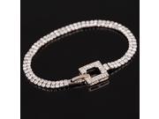 Rose gold Classic Crystal Pave Link Bracelet Bangle Full Rhinestone Jewelry for Women B040