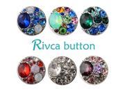 D02137 8 Color High Quality Charm Rhinestone Styles Alloy Ginger Snap Button Bracelets Woman Rivca Snap Button Jewelry