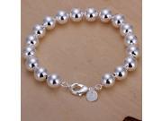 silver plated bracelet 925 jewelry silver plated jewelry charm bracelet 10mm Hollow Beads Bracelet H