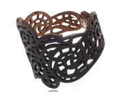 Pameng Hollow Design Whole Jewelry Wrap Charm Faux Leather Bracelet Braided Rope Wristband Bracelets For Women men S0268