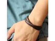mens snap jewelry charm wrap classic bracelets bangles punk genuine leather bracelet men for women christmas gifts