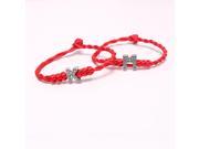 H Z Cord String Line Handmade Jewelry For Couple Bracelet Crystal Letters Charms Red Rope Lucky Bracelets for Women