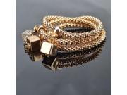 TS1340 3 Lot High Quality Gold Color Crystal Chain Bracelets Bangles Ethnic Round Charm Bracelet with Pendants