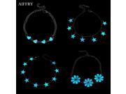 Star Heart Glowing Bracelet Charm Bracelets For Women Glow In The Dark Jewelry B2103