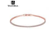 VALEN BELA Crystals Bracelets for Women Chain Link Pulseiras Rose Gold Plated Jewelry Women Bracelet SZ3101