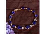 The Summer Design Gold Plated Austrian Royal Blue Crystal Bracelets For Women Jewelry