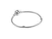 High Quality Silver Plated Love Buckle Snake Chain Bracelet Diy Silver Bead Fit Pandora Bracelets Women With Logo Fine Jewelry