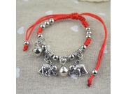 Jewelry Thin Red Thread String Rope Charm Bracelets Angel Wing Elephant Bangles for Women