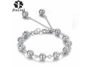 Hot Sale Silver Plated Hollow Out Bead Bracelets Bangles Bracelets for Women Christmas Gift Jewelry