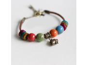 Traditional Boondoggle Hand Woven Rope Colored Glaze Ceramic Women s Small Jewelry Bracelets 00899