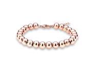 Hot Trendy Silver Rose Gold Filled 316L Stainless Steel Beads Bracelets Female Women Bangle Wholesales Jewelry Factory Wholesale