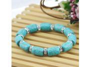 Nice Turquoise Charm Bracelet Bangle Crystal Rhinestone Link Chain Women Accessories Jewelry Beads