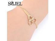Large Size Scissors Bracelets for Women Gold Plated Bracelets Men Jewelry B029