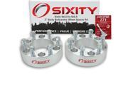 Sixity Auto 2pc 2 6x5.5 Wheel Spacers Sixity Auto Pickup Truck SUV M14x1.5mm 1.25in Studs Lugs Loctite