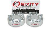 Sixity Auto 2pc 2 6x5.5 Wheel Spacers Cadillac Escalade M14x1.5mm 1.25in Studs Lugs