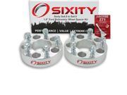 Sixity Auto 2pc 1.5 5x4.5 Wheel Spacers Ford Crown Victoria Edge 1 2 20tpi 1.25in Studs Lugs Loctite