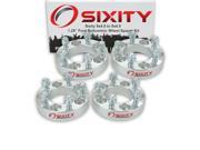 Sixity Auto 4pc 1.25 5x4.5 Wheel Spacers Ford Mustang 1 2 20tpi 1.25in Studs Lugs