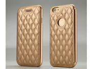 For IPhone 6 Case Luxury Deluxe PU Leather Flip Magnetic Closure Case Cover For IPhone 6 Feature 4.7 inch Gold