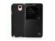 Faypro High end Deluxe Geniune Leather Wallet Stand With Window Pretective Case Flip Cover For Samsung Galaxy Note 3