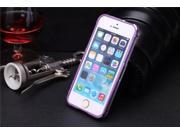 Case For iPhone 5S Luxury Ultra Thin Metal Aluminum Alloy Scratch Resistant Double Color Magnet Bumper Frame Case Cover for Apple iPhone 5 5S Color Purple Sil