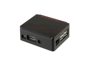 anidees Unibody Fully Aluminium Black Case for Raspberry Pi2 Pi3 Dark Smoky Top Lid USB Cable with on off Switch