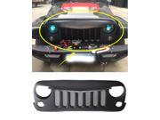 Latest Matte Black Front Grill Angry Bird Mesh inserts Grille Cover for Jeep Wrangler Rubicon Sahara JK 2007 2015