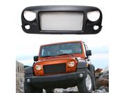 Latest Matte Black off road look Front Grill Mesh inserts Grille Cover for 2007 2015 Jeep Wrangler JK Unlimited 2 4 Door