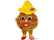 Potato Vegetable Canadian SpotSound Mascot With Yellow Hat And Red Shoes