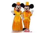 Mickey Mouse Disney Character With Golden Shinny Clothes