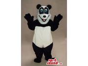 Smiling Panda Bear Forest Plush Canadian SpotSound Mascot With Peculiar Blue Eyes