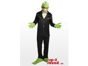 Tall Version Of Kermit Plush Canadian SpotSound Mascot Dressed In A Suit