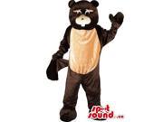 Customised All Dark Brown And Beige Beaver Canadian SpotSound Mascot