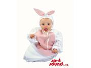 Cute White And Pink Rabbit Toddler Child Size Costume