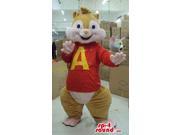 Alvin The Chipmunk Well Known Movie Character Canadian SpotSound Mascot With T Shirt
