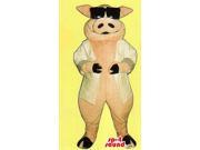 Pink Pig Farm Animal Plush Canadian SpotSound Mascot Dressed In Sunglasses And Jacket