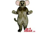 Customised Grey Mouse Animal Canadian SpotSound Mascot With Pink Ears