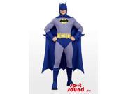 All Blue Real Looking Batman Character Adult Size Costume