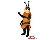 Cute Brown Bug Plush Canadian SpotSound Mascot With Six Legs And Antennae