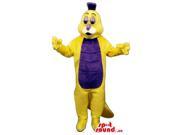 Great Yellow Caterpillar Plush Canadian SpotSound Mascot With A Purple Belly