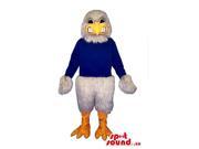 Customised White Angry Eagle Dressed In A Blue Customised Top