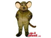 Customised Grey Mouse Animal Canadian SpotSound Mascot With Large Pink Ears