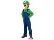Mario Bros. Luigi Video Game Character Children Size Costume