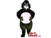 Customised Dark Brown Chipmunk Canadian SpotSound Mascot With Round White Belly