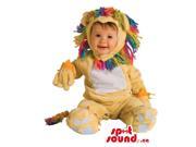 Lion Toddler Size Plush Costume With Colourful Hair Ribbons