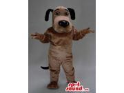 Brown Dog Pet Plush Canadian SpotSound Mascot With Black Ears And Nose
