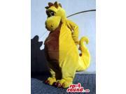 Cute Fairy Tale Yellow Dragon Plush Canadian SpotSound Mascot With Brown Belly