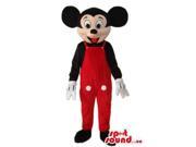 Mickey Mouse Disney Character Dressed In Red Overalls
