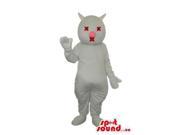 Fairy Tale White Cat Or Bat With Blind Eyes Plush Canadian SpotSound Mascot