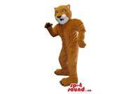 Customised And All Brown Wild Cat Animal Canadian SpotSound Mascot With Teeth Customised And All Brown Wild Cat Animal Canadian SpotSound Mascot With Teeth
